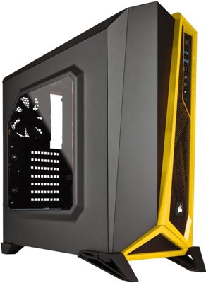 Corsair SPEC-ALPHA in black and yellow - 5 Aesthetic Mods for your PC that DON’T Involve LEDs - no LEDs